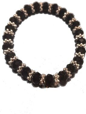 Attractive Two-one Black and Silver Stretchable Bracelet NWOT